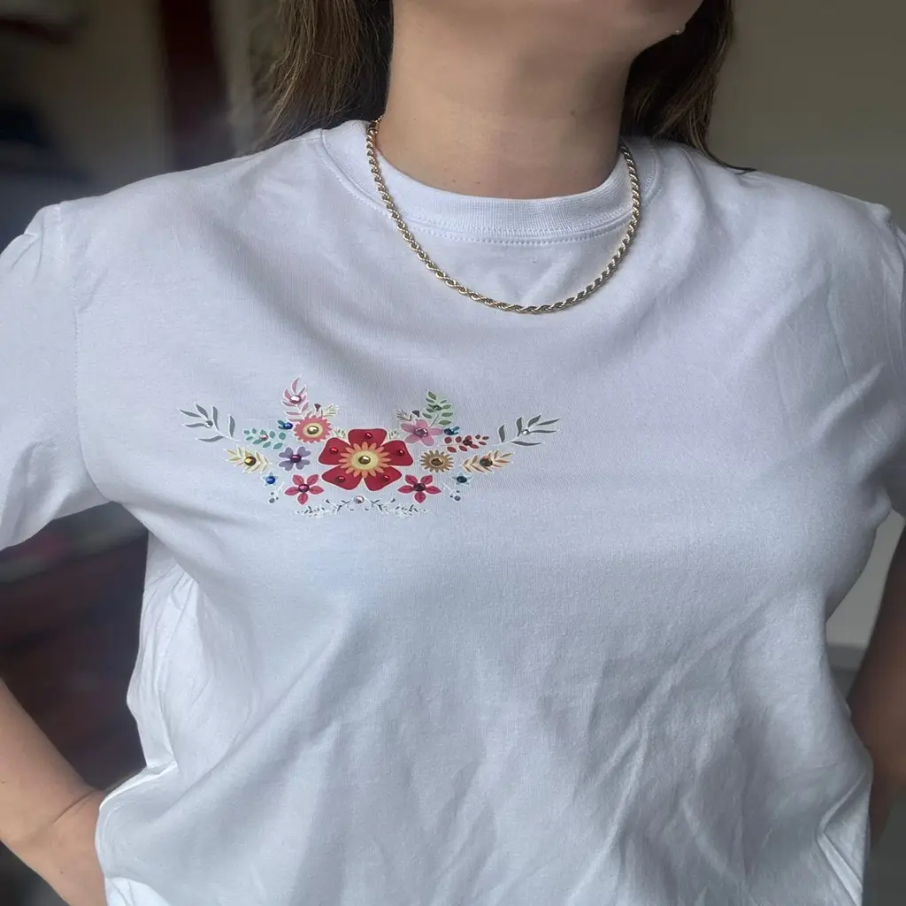 camiseta rosas